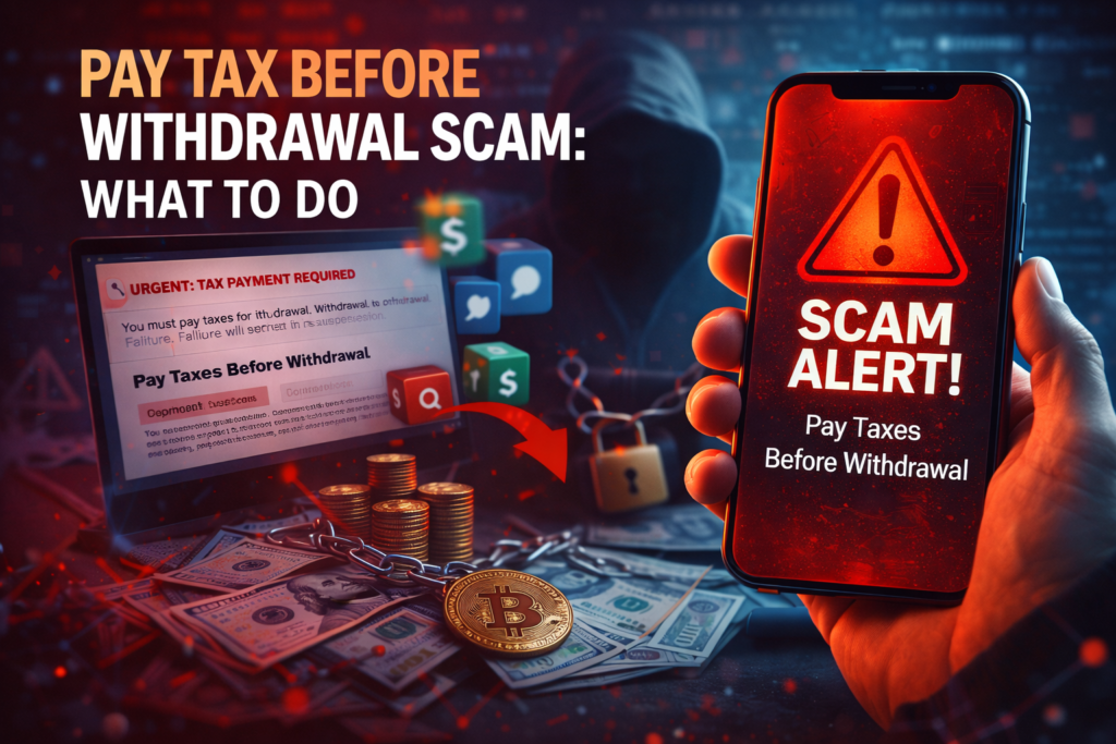 Pay Tax Before Withdrawal Scam: What to Do