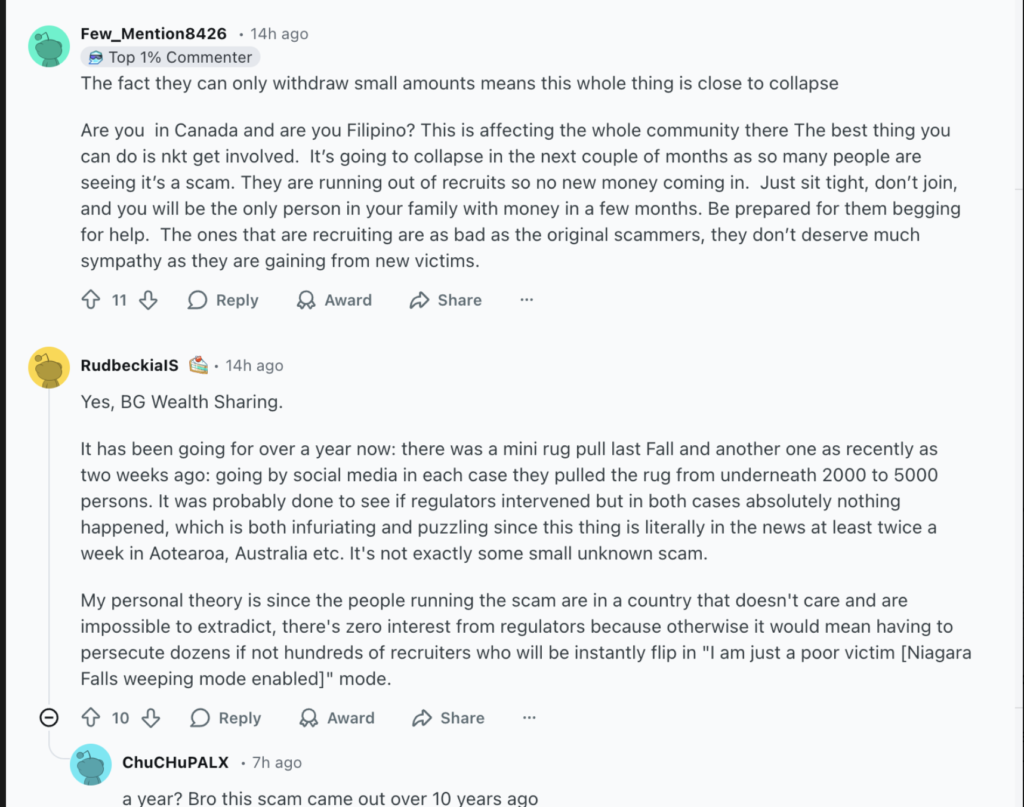 BG Wealth Sharing review