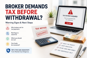 Broker Demand Tax Before Withdrawal?
