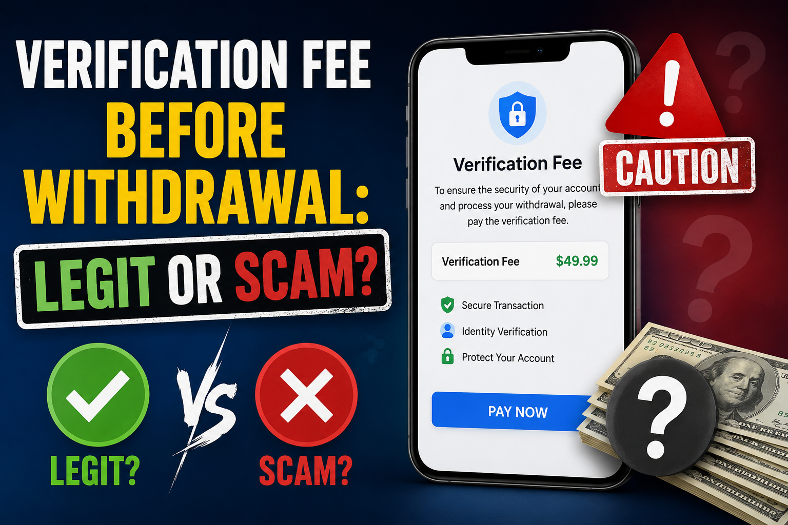 Verification Fee Before Withdrawal